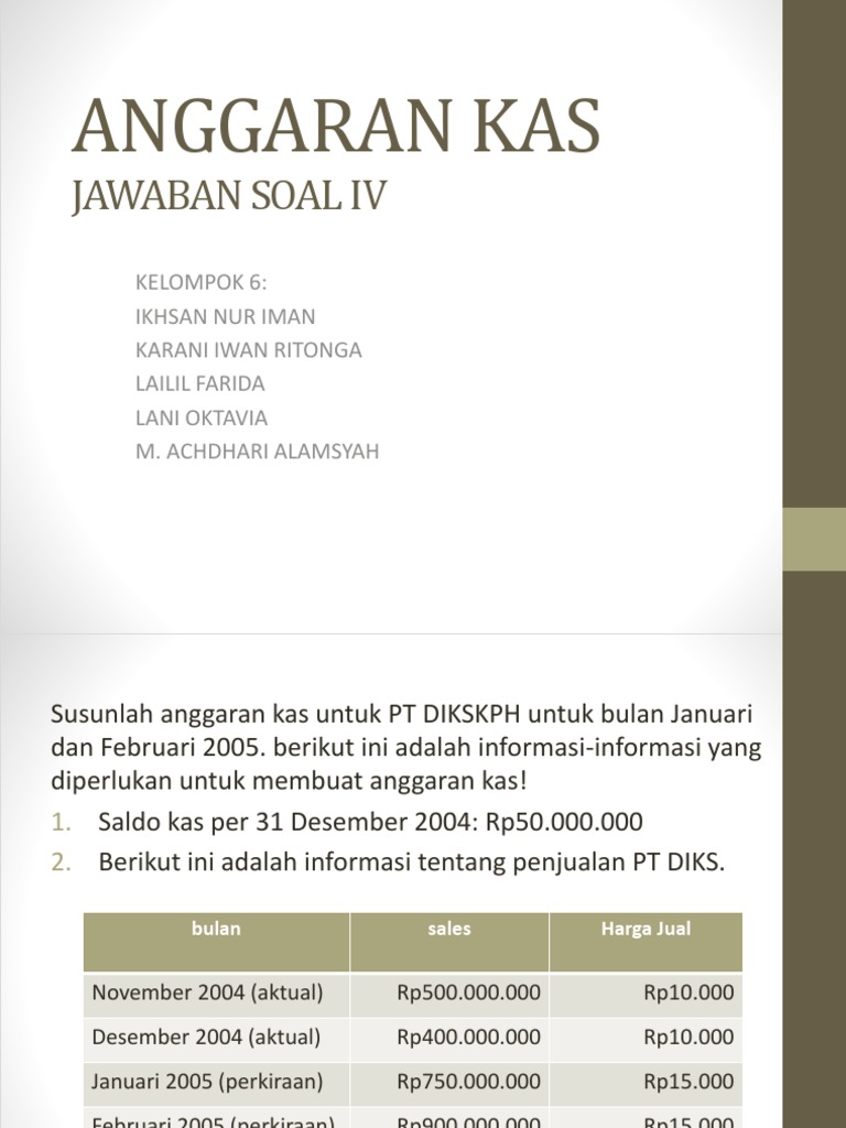 Ppt Tugas Anggaran Bab 6