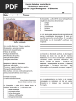 Avaliação de Lingua Portuguesa - 4 Bimestre -2 Colunas