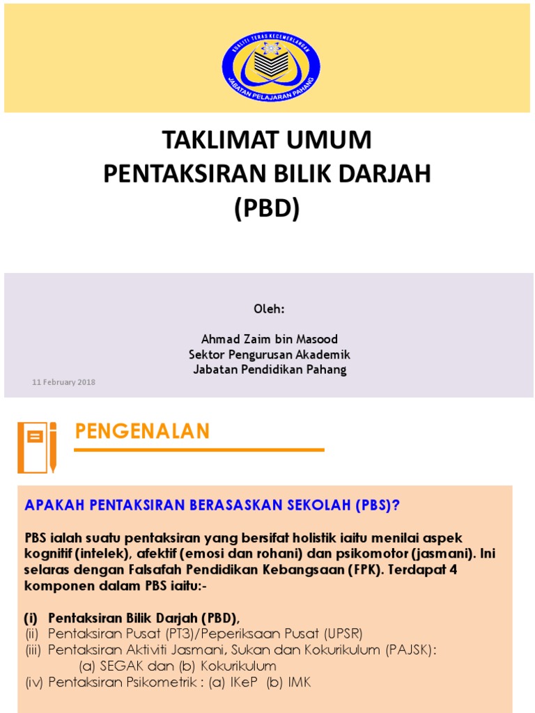 Taklimat Pbd