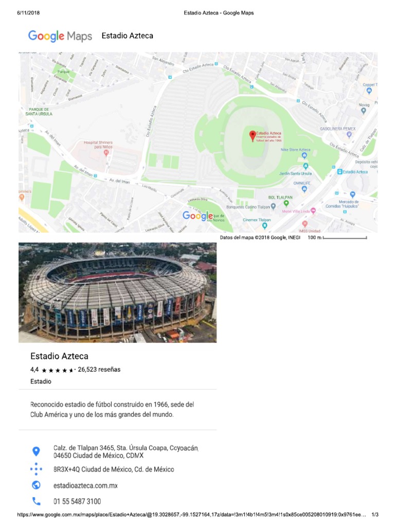 Plano Estadio Azteca | PDF
