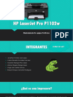 HP Laserjet Pro p1102w Exposicion