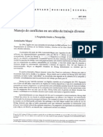 Caso Manejo de Conflcitos en Un Sitio de Trabajo Diverso