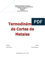 Termodinámica de Cortes de Metales