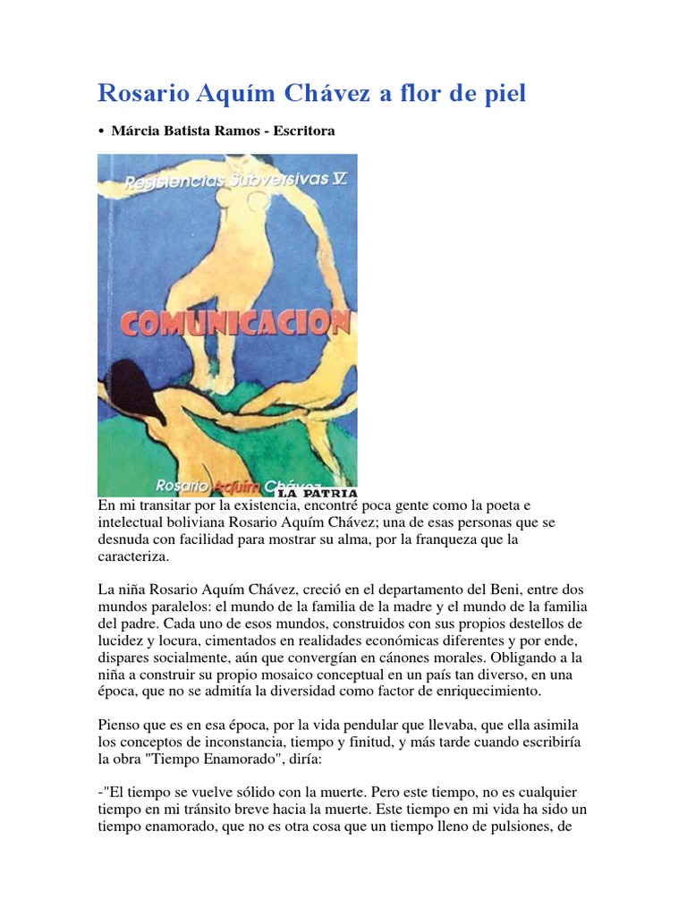 Rosario Aquím Chávez A Flor de Piel Descargar gratis PDF Poesía