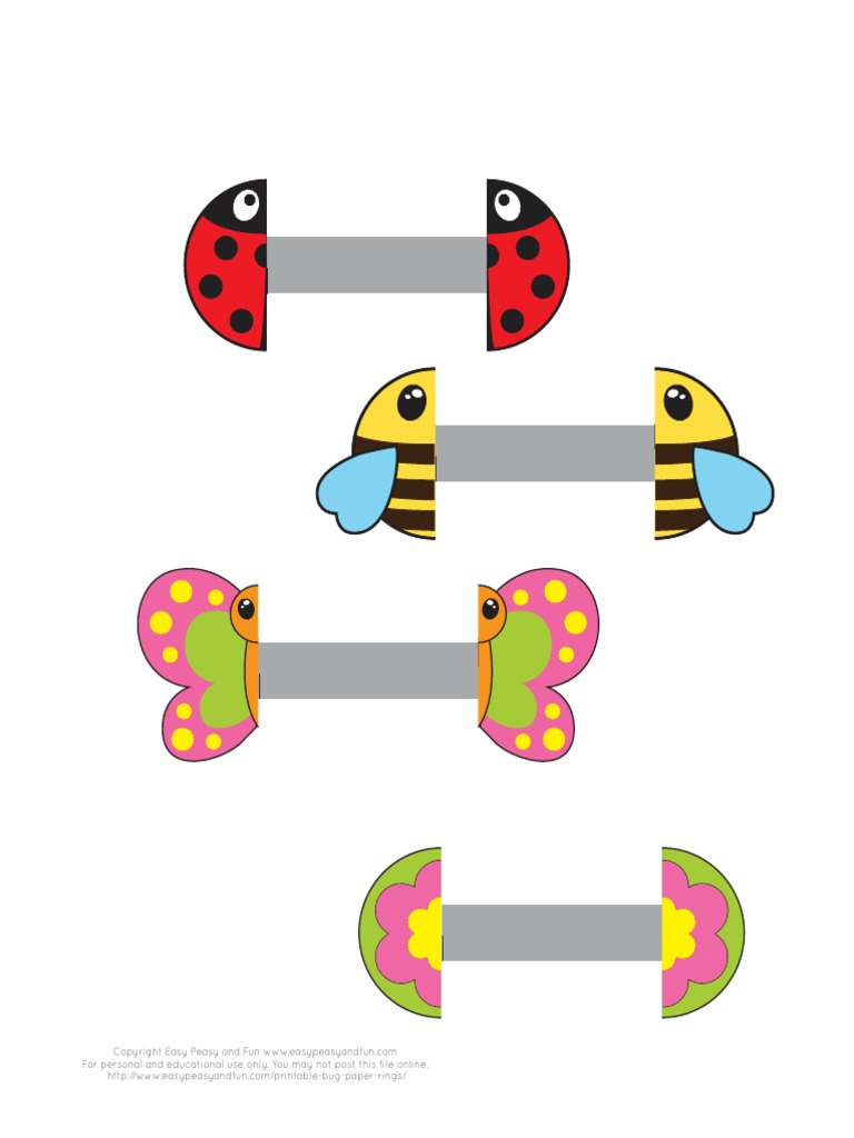 Bug Rings Template Large PDF | PDF | Foreign Language Studies | Wellness