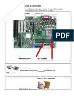 Activity 1.2 - Look Inside A Computer: Name of This Component: - Motherboard