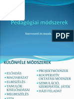 Pedagógia Módszerek, Szervezeti És Munkaformák