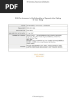 PMU Performance in The Estimation of Dynamic Line Rating - A Case Study