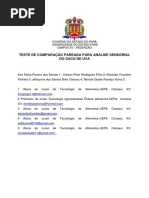 3º Rel. de Análise Sensorial - Test Duo-Trio | PDF | Cognição