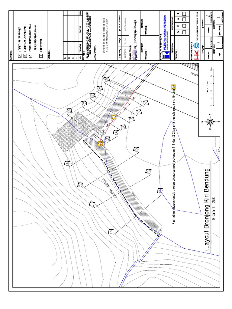 Layout dan Detail Bronjong Kiri Bendung | PDF