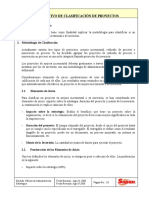 Instructivo Clasificación de Proyectos