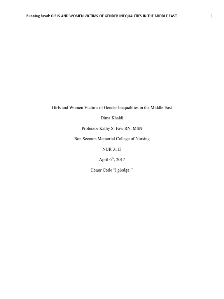 Khaldi Scholarlypaper | PDF | Woman | Gender