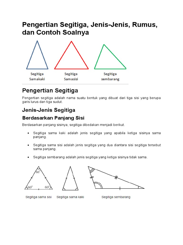 Pengertian Segitiga | PDF
