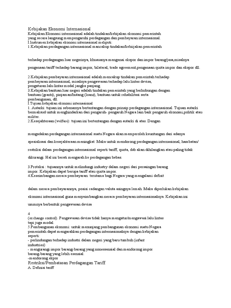 Kerjasama ekonomi internasional