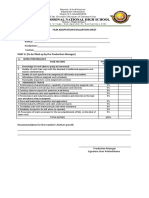 Film Adaptation Evaluation Sheet: A. Work Performance Task Factors Rating