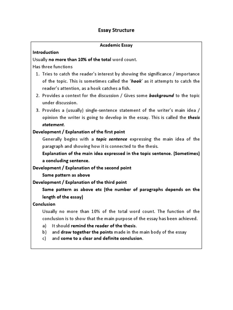 Academic Essay Structure Guide | PDF | Foreign Language Studies
