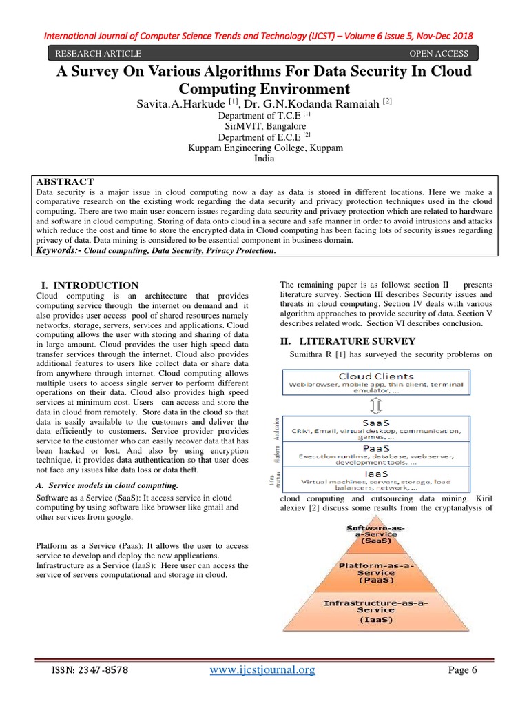 (IJCST-V6I6P2) :Savita.A.Harkude, Dr. G.N.Kodanda Ramaiah | PDF | Cloud ...