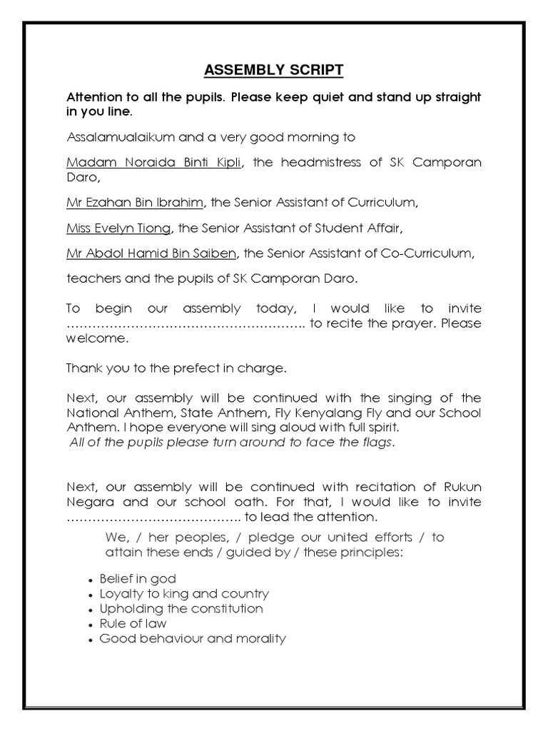 Assembly Script PDF Government Social Institutions