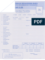 Formulir Pendaftaran UMY PDF