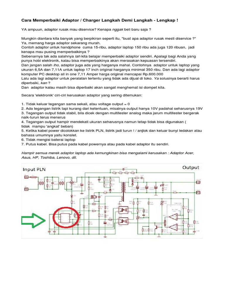 Cara Mengatasi Charger Laptop Konslet - Simak Gambar Berikut