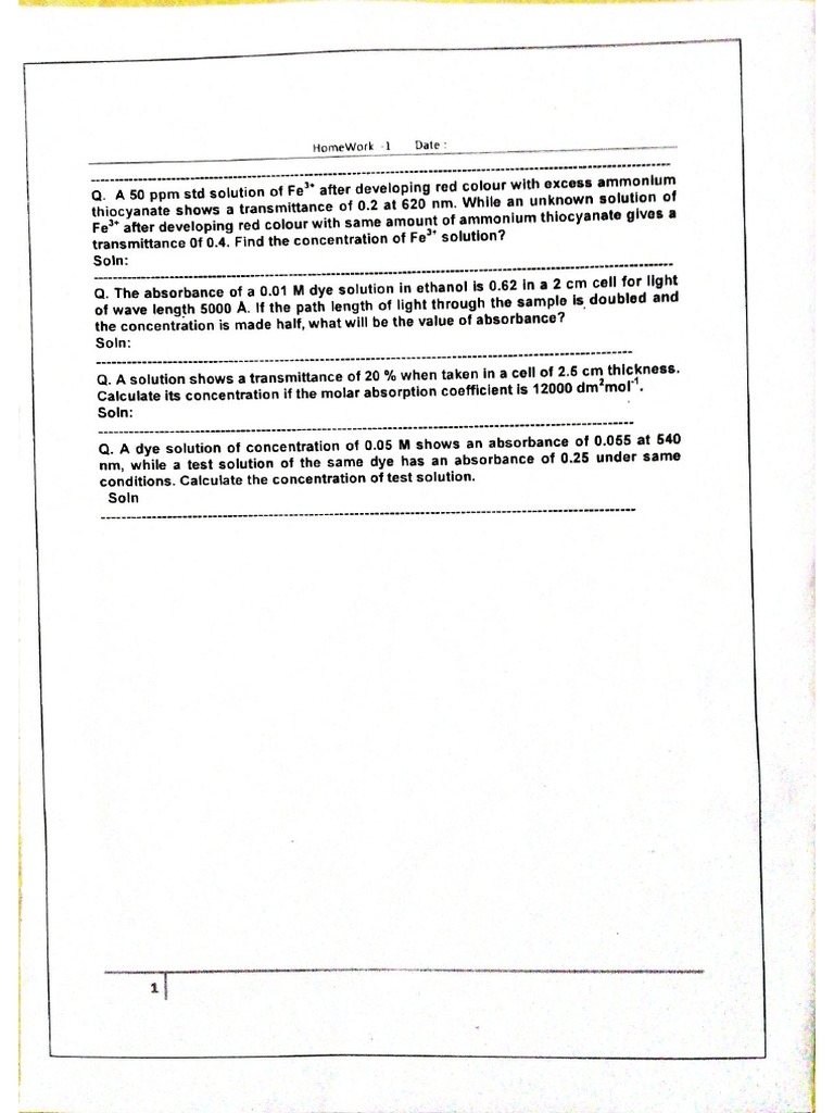 Chem Homework | PDF