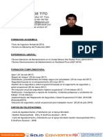 CV Jorge Tito Mamani Ing Ambiental