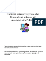 Hartimi I Shkresave Zyrtare Dhe Komunikimi Shkresor Në Administratën Publike