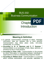 BUS-202: Business Communication: Chapter-01