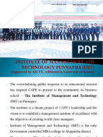 Institute of Management and Technology Punnapra (Imt - Presentation