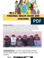 Personal Health Issues and Concerns: By: Bryan C. Basilio