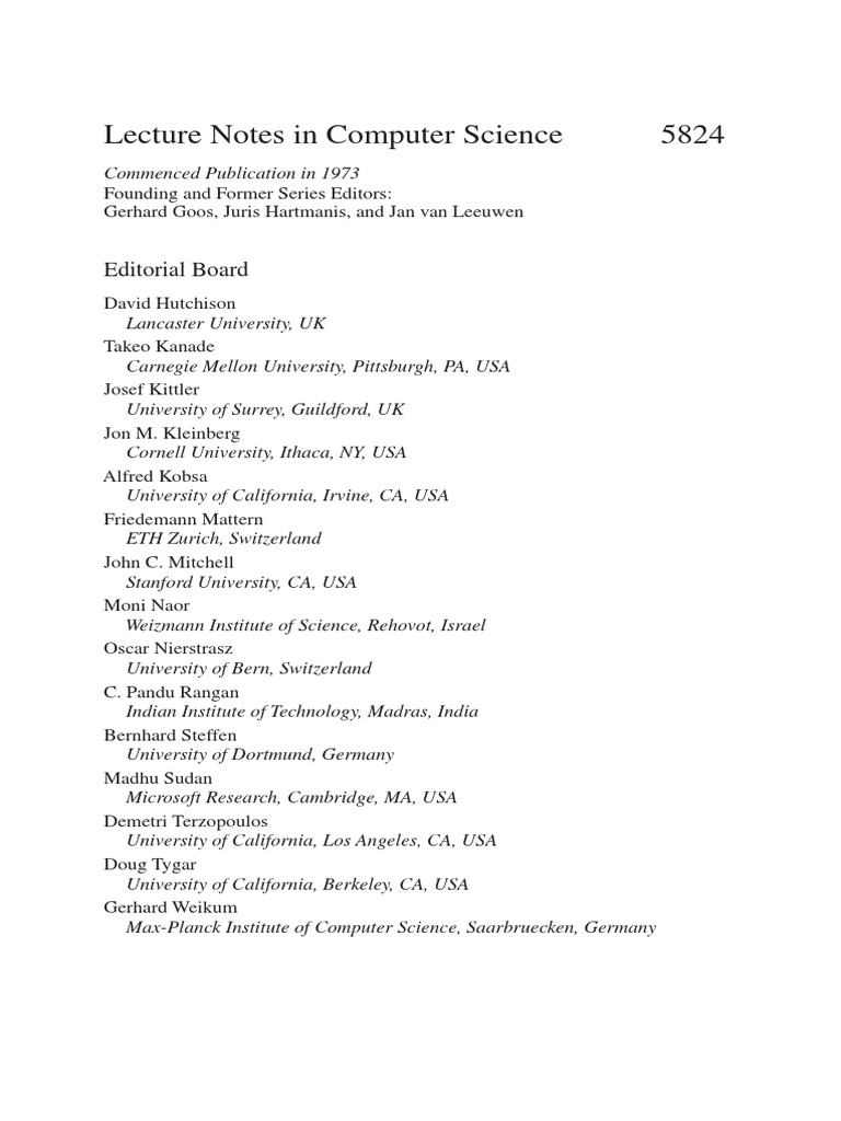Advances in Information and Computer Security | PDF | Cryptography ...