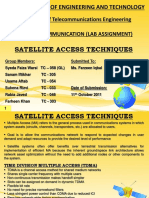 Satellite Access Techniques: Ned University of Engineering and Technology