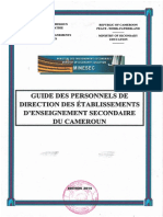 Guide Des Personnels Des Etablissements Du Cameroun PDF