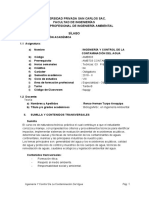 Ingeniería y Control de La Contaminación Del Agua 2018-II Tarde-B