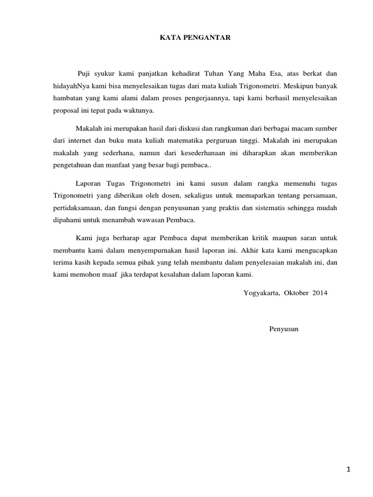 Bab 1 Pengaplikasian Trigonometri