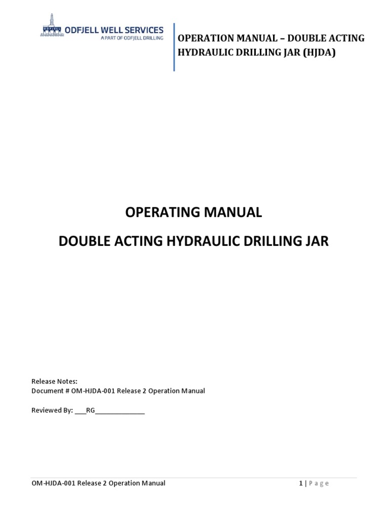 13 Operation Manual Ows Wenzel Double Acting Hydraulic Drilling Jar