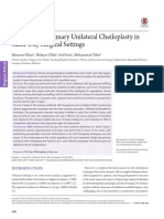 Outcomes of Primary Unilateral Cheiloplasty in Same-Day Surgical Setting