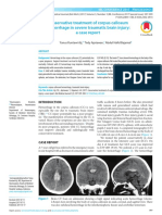 Conservative Treatment of Corpus Callosum Hemorrhage in Severe Traumatic Brain Injury: A Case Report