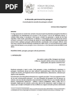 A Dimensao Patrimonial Da Paisagem a Con