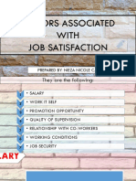 Factors Associated With Job Satisfaction: Prepared By: Nieza Nicole C. Villaviray