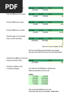 Calcule La Diferencia Entre Las Fechas