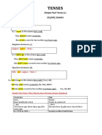 Tenses: Simple Past Tense (2) Geçmiş Zaman