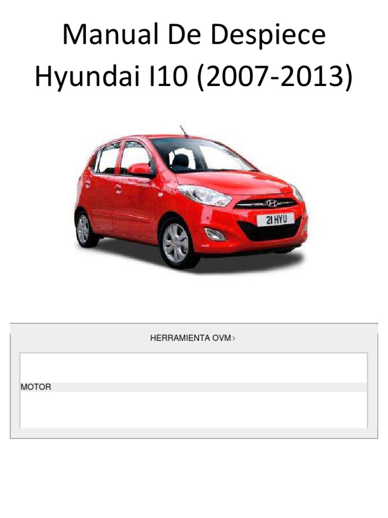 Hyundai I10 (20072014) Manual de Despiece PDF