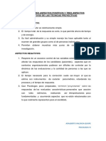 Mencione Tres Aspectos Positivos y Tres Aspectos Negativos de Las Técnicas Proyectivas