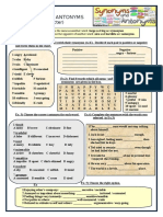 Synonyms and Antonyms: (Describing Character)