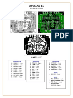 Apex Ax-11: Parts List