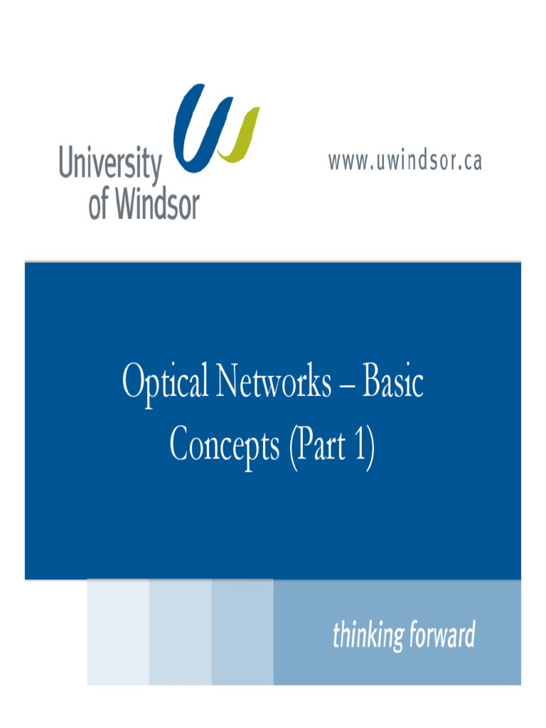 Introduction to Optical Networks Basics | PDF | Wavelength Division ...