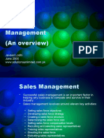 Sales Management (An Overview) : Javeed Lodhi June 2005