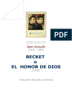 Becket O El Honor De Dios. Jean Anouilh.DOC