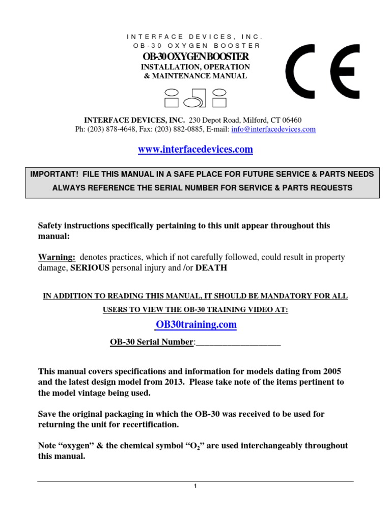 Manual Booster OB-30 | PDF | Valve | Damages